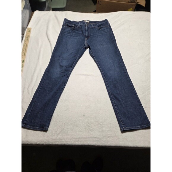 Levi's 314 Shaping Straight Women's Denim Jeans Size 33x 29 Blue Mid Rise - Picture 1 of 9
